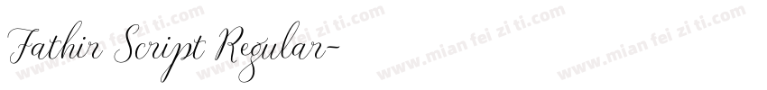 Fathir Script Regular字体转换